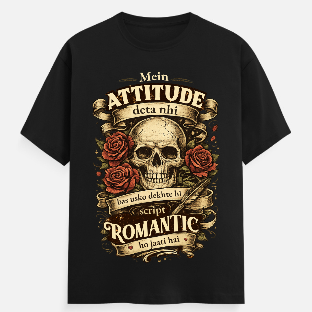 Attitude | Minimal Black T-Shirt