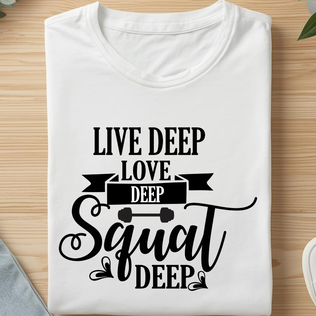 Deep | Minimal White T-Shirt