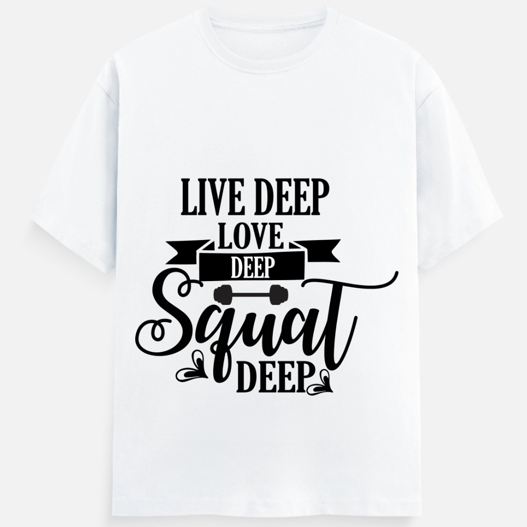 Deep | Minimal White T-Shirt