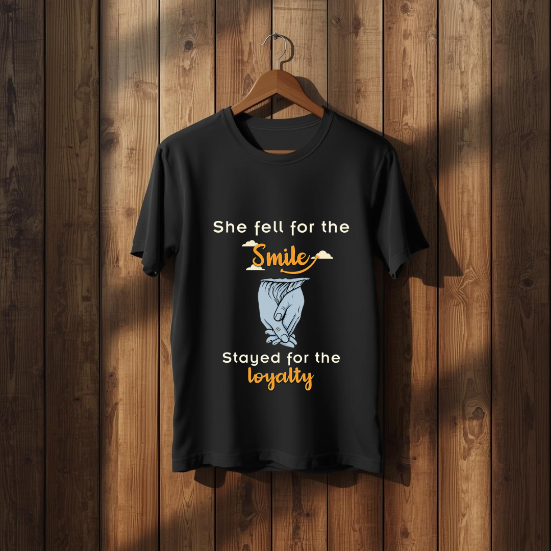 Smile - Loyalty || Minimal Black T-Shirt