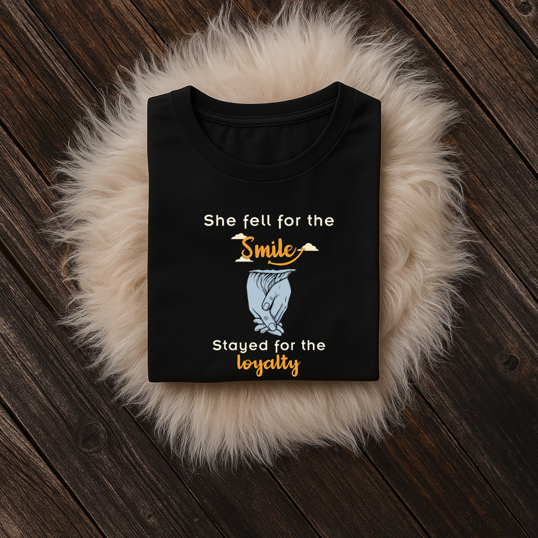 Smile - Loyalty || Minimal Black T-Shirt