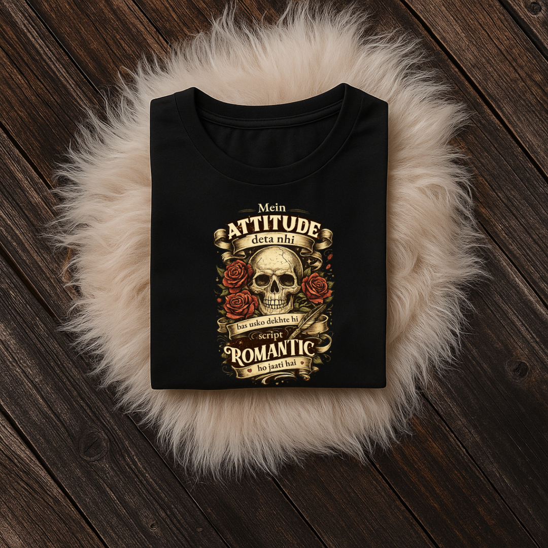 Attitude || Minimal Black T-Shirt