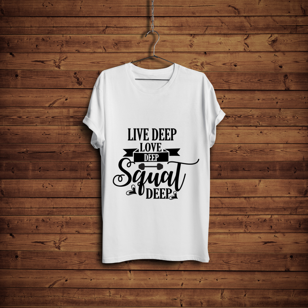 Deep || Minimal White T-Shirt