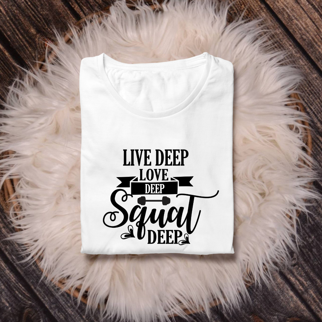 Deep || Minimal White T-Shirt